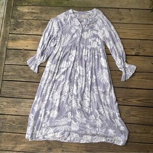 House of Lacuna Boho Lavender Floral Maxi Dress